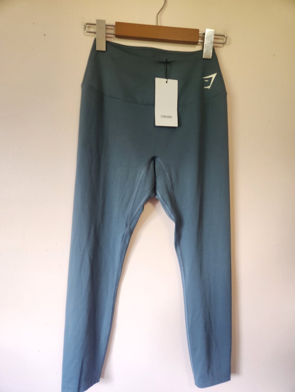 NWT Gymshark Training 7/8 Leggings in Ash Teal Grey High Rise Activewear Small